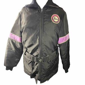 The PaceSetter Snowmobile Jacket Large Vintage 70s Black Purple White L